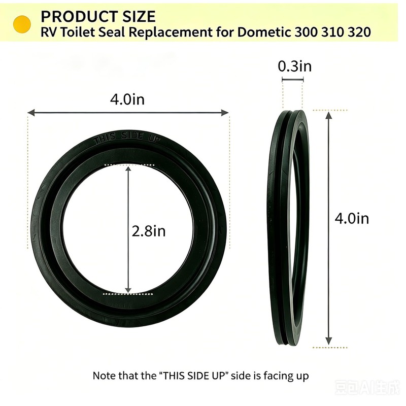 Dewuyanse RV Toilet Seal Replacement for Dometic 300/310/320/400/410/420, 2Pack