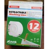 Washing Line Retractable Wall-Mounted Double Clothes Drying Line, Heavy Duty
