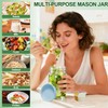 4 Pack Glass Salad Jars with Lids,32oz Mason Jars for