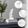Living Room Accent Home Decor,White Silence is Golden Statue Study