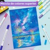 Ohuhu Plumones Acrílicos 72 Colores Doble Punta Pincel y Fina