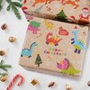 Aimyoo Kraft Christmas Wrapping Paper Bundle Roll, Santa Dinosaur Nutcracker