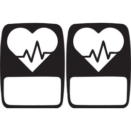 JeepTails Heart EKG Tail Light Covers (Non-LED) Compatible with Jeep Gladiator Black 1 Pair