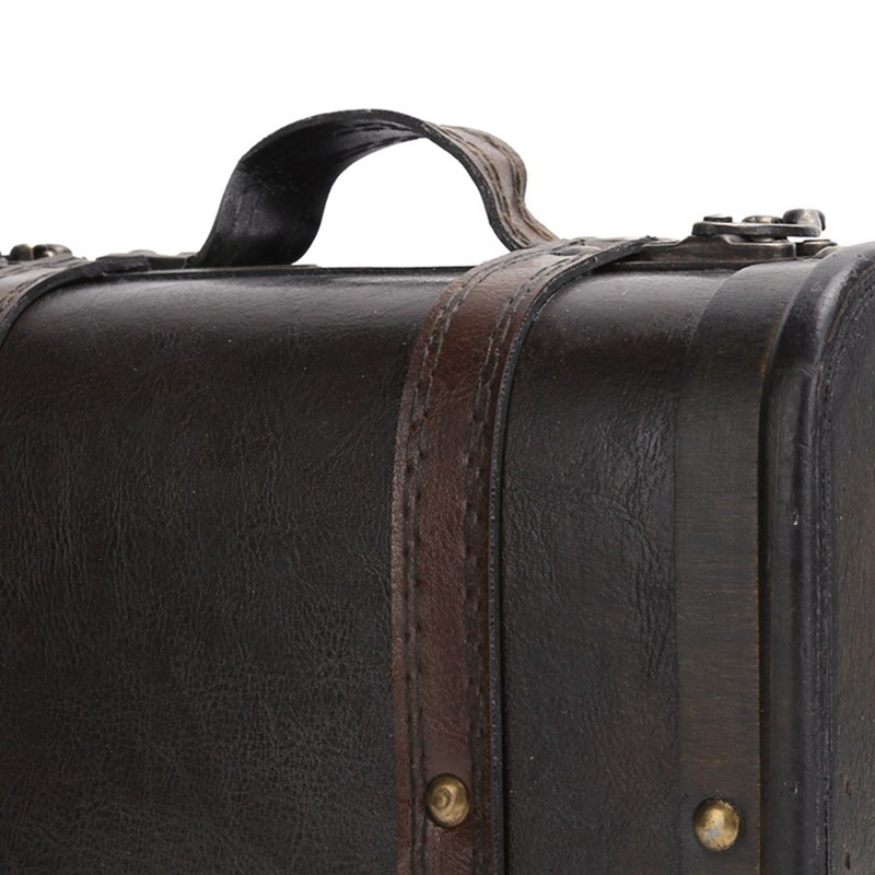 Retro Suitcase Wooden Storage Box Studio Decoration Window Display Photography