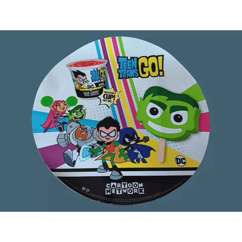 Big Ice Cream Truck Decal Sticker 23" diameter Teen Titans