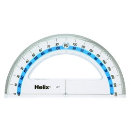 Helix Professional Shatter-Resistant 180 Degree Protractor, 6 inch / 15cm (12071)