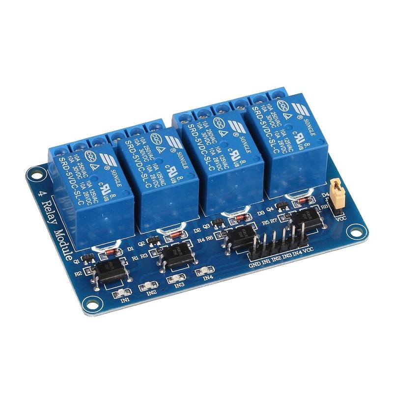 ARCELI 4 Channel DC 5V Relay Module with Expansion Card