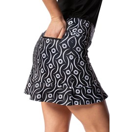 GOLFTINI Printed Pull-On Ruffle Skort 16.5"