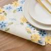 2pack Rectangular lace Doilies,yellow blue Floral Cutwork Embroidered Placemats Vase