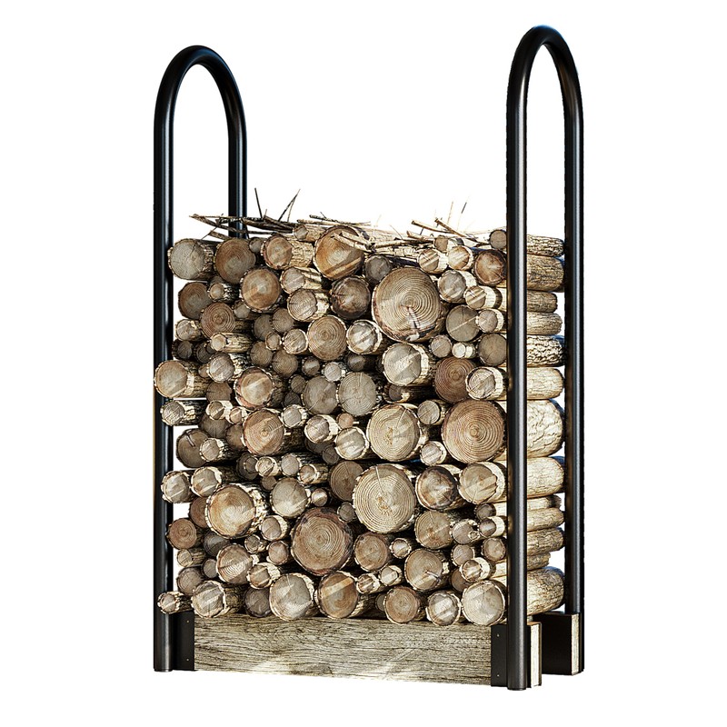 Fire Beauty Adjustable Firewood Holder Rack,Heavy-Duty Log Stand,Compatible with 2x4