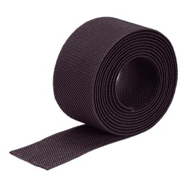 MECCANIXITY Twill Elastic Band Double-Side 1.5 inch Flat 2 Yard Knit Elastic Spool Heavy Stretch Strap Dark Brown for Sewing, Waistband