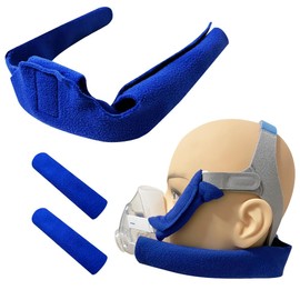 CPAP Neck Pad & 2Pack CPAP Strap Covers Compatible with Airfit F20 Headgear, Prevent Strap Marks, Adjustable and Ultra-Soft Strap Covers, Comfort Fit