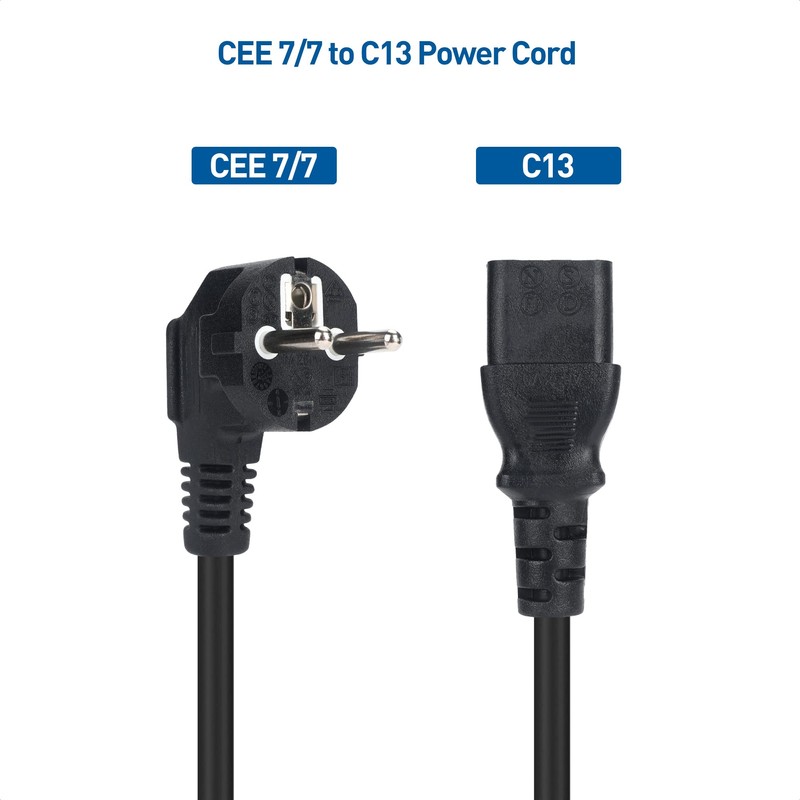 Cable Matters 2-Pack 3 Prong Cold Device Cables 2 m,