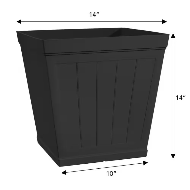 CHG CLASSIC HOME & GARDEN Hanover 14 in. Black Resin