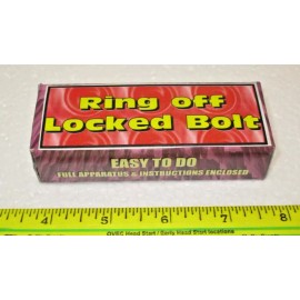 Ring Off Locked Bolt Magic Trick - Brass, Close-Up Ring Vanishes off Locked Bolt