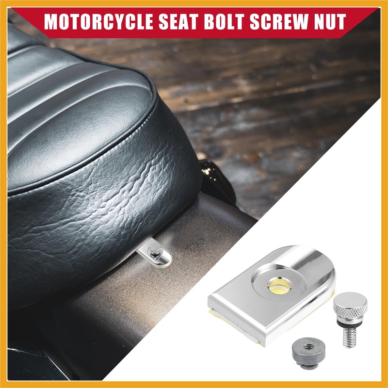 Partuto Motorcycle Seat Bolt with Cover Nut for Harley /