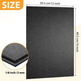 Nuanchu 4 Packs ABS Plastic Sheet Thick Rigid Thermoplastic Sheet with Two Sided Textured 12" x 16" 1/8" Thick (3mm) Flexible Moldable Plastic Panel for DIY Automotive Industrial