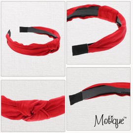 Motique Accessories Shimmer Girls Satin Turban Knotted Headband - Black