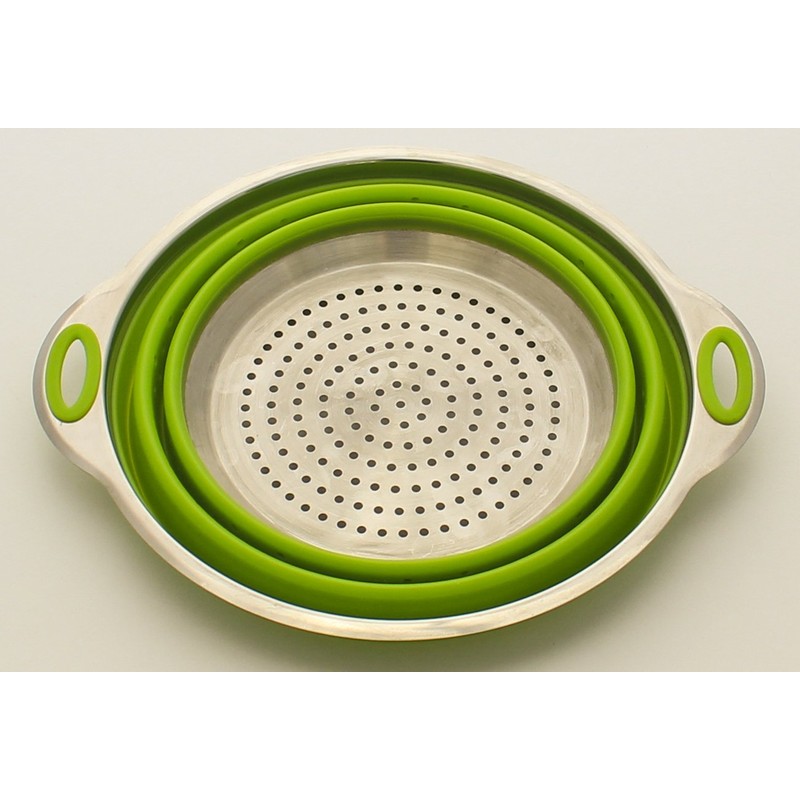 Zoie + Chloe Stainless Steel and Silicone Collapsible Strainer