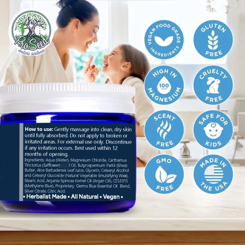 Loción De Magnesio Azul Con Milenrama Y Manzanilla 250ml