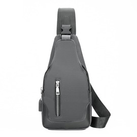 Hiflyer Men's Grey Crossbody Bag, Lightweight Water Resistant Nylon Backpack for Everyday Use