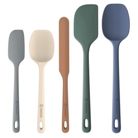 ChefAide 5 Piece Firm Core Silicone Spatula Set / Great For Nonstick Cookware