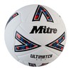 Mitre Unisex-Adult Ultimatch One 24 Football, White/Black/Bib Red, 5