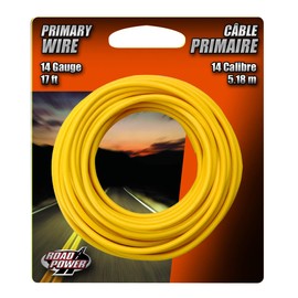 Road Power 55670833 14 Gauge Automotive Copper, Yellow, 17' Electrical Wire
