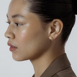 ZOYA JEWELRY DESIGN Gold Plated 925 Sterling Silver flower shape Stud Earrings - Cute Gold Earrings for Women and Girls - Hypoallergenic Trendy TikTok Stud Earrings (triple gold)