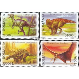 Romania 5908-5911 (complete.issue.) 2005 Prehistoric Animals (Stamps for collectors) Amphibians / reptiles / dinosaurs