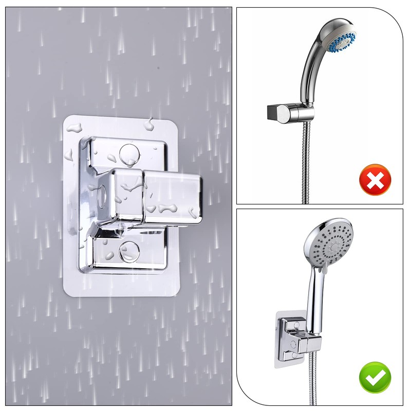 Shower Head Holder, 360° Adjustable Shower Holder Strong Paste Shower
