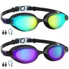 Priksia Swimming Goggles-2 Pack Goggles Swimming Adult with Nose Clip