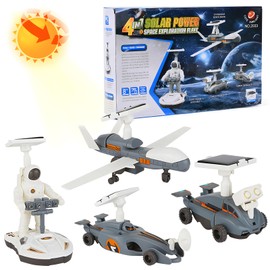 Juguete Educativo para Robots Solar, Juguetes Stem 4 en 1, Proyectos Stem para 8 a 15 Años, Robot de Juguete Solar 4 en 1, Juguetes Espaciales de Robot Solar, Kits de Ciencia de Construcción (4en1)