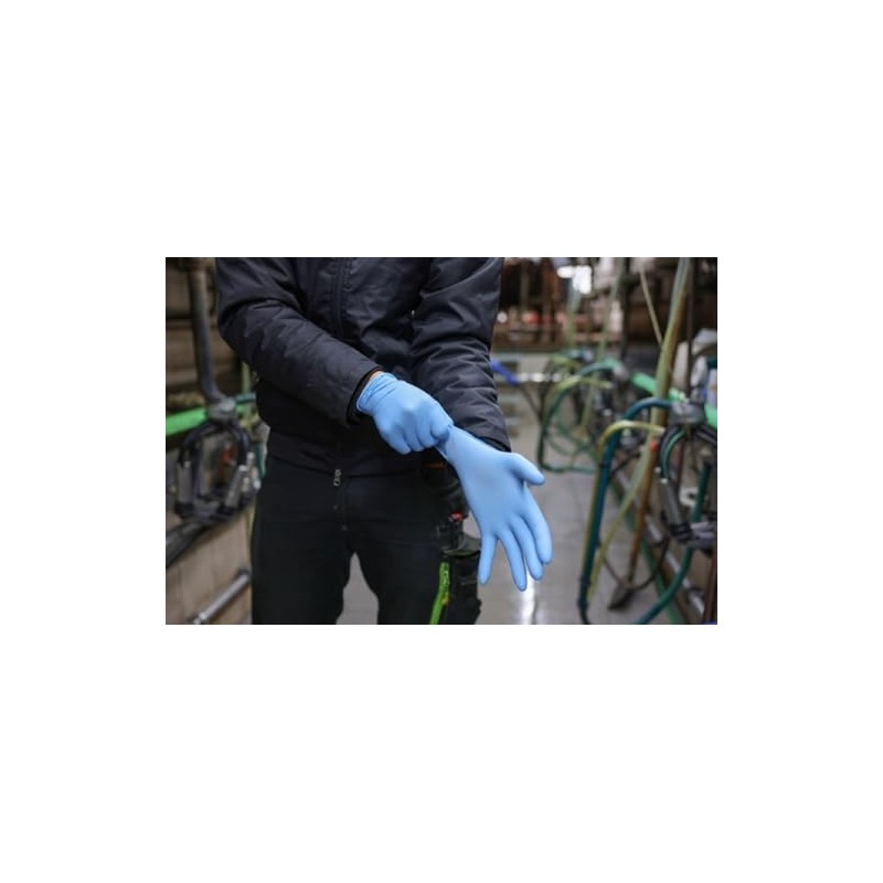 Kerbl Nitrile Top Pro, Size L, Blue, Disposable Hands, Pack