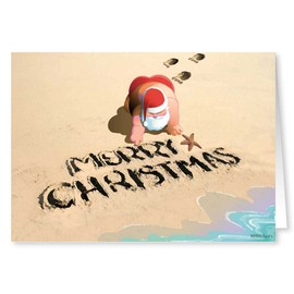 Stonehouse Collection | Merry Christmas Beach & Sand | Beach Christmas Cards | 18 Cards & Envelopes … (Standard)