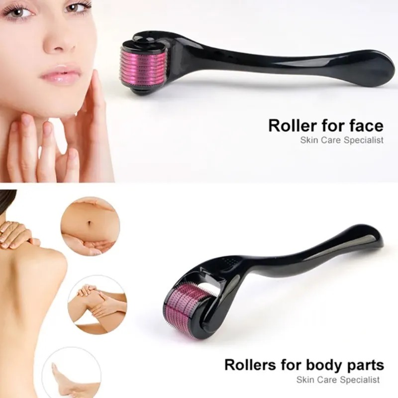 Rodillo Facial Con Micro Agujas Derma Roller Barba Cabello