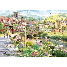 Gibsons Puddle Ducks & Paddling 500 Piece Jigsaw Puzzle Nostalgic Beautiful Colourful Artwork Sustainable Jigsaw Puzzle for Adults Teens | Premium 100% Recycled Board | Great Gift | Gibsons Games