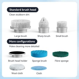 Brush Head 7 Pack, Replaceable Brush Heads for Spin Scrubber, Cordless Spin Scrubber for Bathroom Floor Car Tile