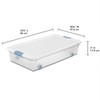 Sterilite 4-Pack Latching Box, Under Bed Storage Bins with Lids,