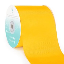 CT CRAFT LLC Grosgrain Solid Fabric Ribbon 3 Inch x 25 Yds Yellow for Christmas Home Decor Gift Wrapping DIY Crafts Hair Bow Scrapbook