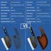 XYJ Antique Forged Butcher Knives, Serbian-Style Chef's Knife with Sheath,