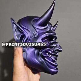 ONI WALL MASK - Color: Purple & black