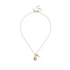 Coach Women's Quilted Padlock & Key Necklace