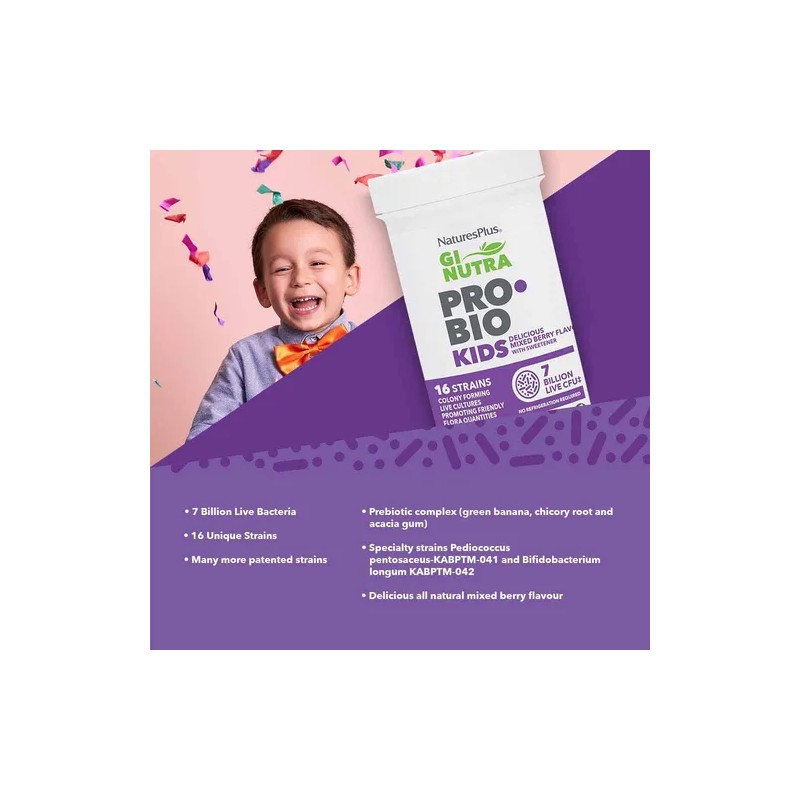 Probióticos Naturales Masticables Para Niños Sabor Bayas Mix Sabor