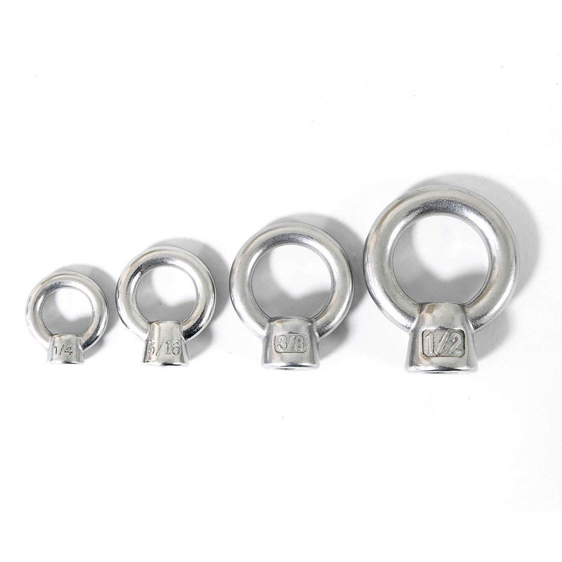 Qlvily 4 Packs 316 Stainless Steel Lifting Eye Nut 1/4"