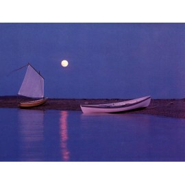 Galison Nutshell Peapod Sailing Pram Rowing Wooden Boat  Blank Inside Greeting Card