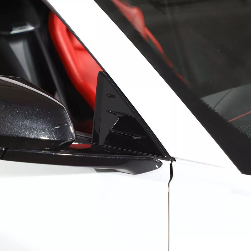 Ynei ABS GLoss Black Side view Base Add-on Wind Deflector