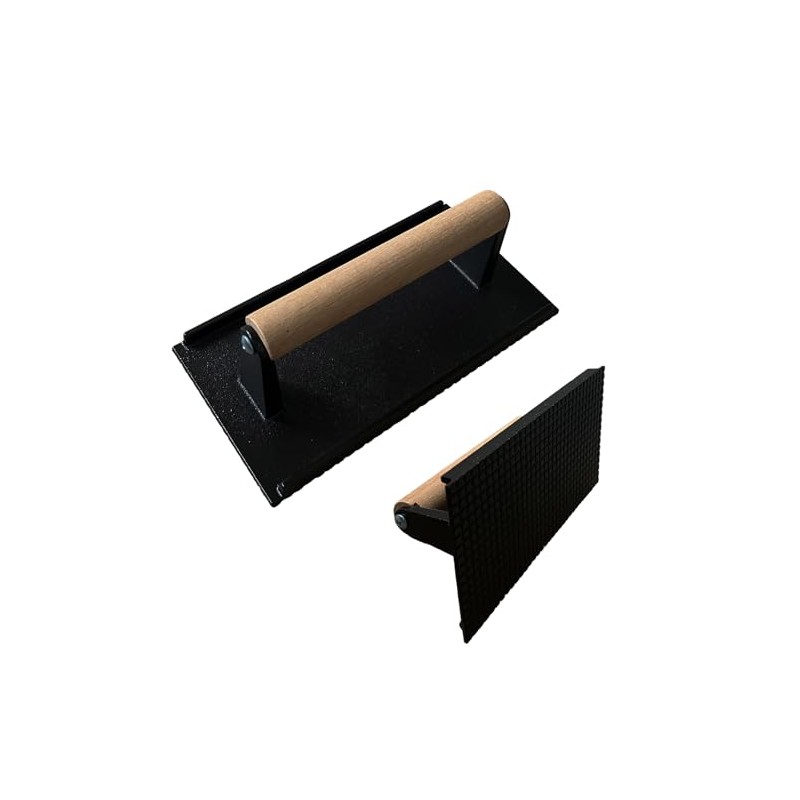 Heavy Duty Pre-Seasoned Cast Iron Grill Press - Rectangle 1.7lb