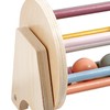 Perfeclan Wooden Rolling Drum Toy, Hand Eye Coordination Wooden Rattle