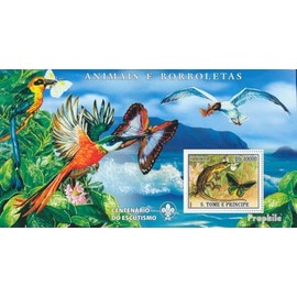 Sao TomE E PrincipE miniature sheet 590 (complete. issue) unmounted mint/never hinged ** MNH 2007 Butterflies and their Fressfeinde (Stamps for collectors) Water animals